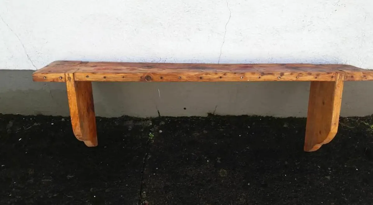 Rustic Wild Garden floating mantel / shelf LGE - Image 1