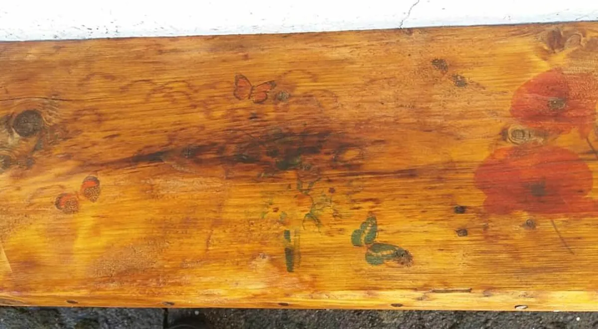 Rustic Wild Garden floating mantel / shelf LGE - Image 3