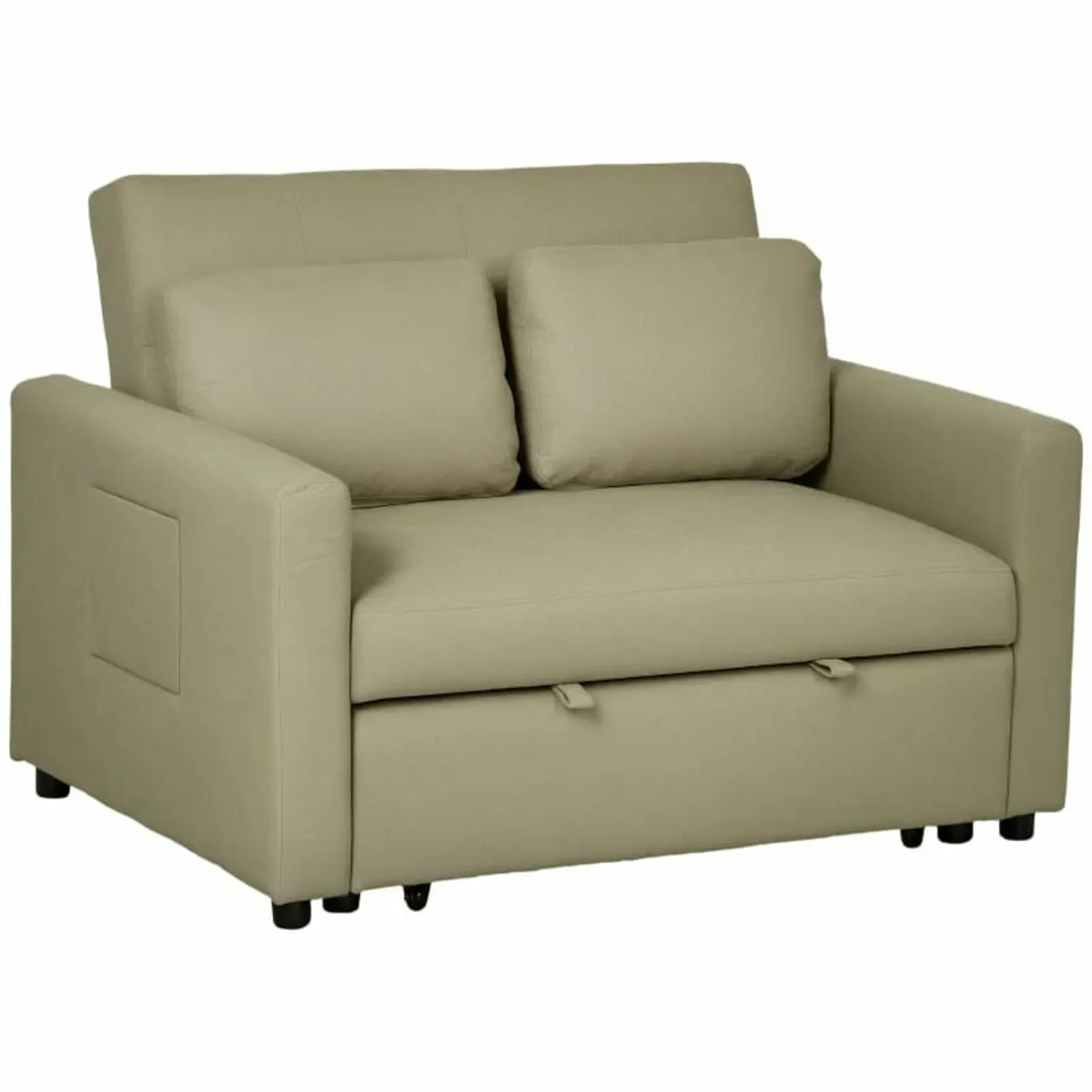Loveseat Sofa Bed, Convertible Bed Settee with 2 C - Image 2