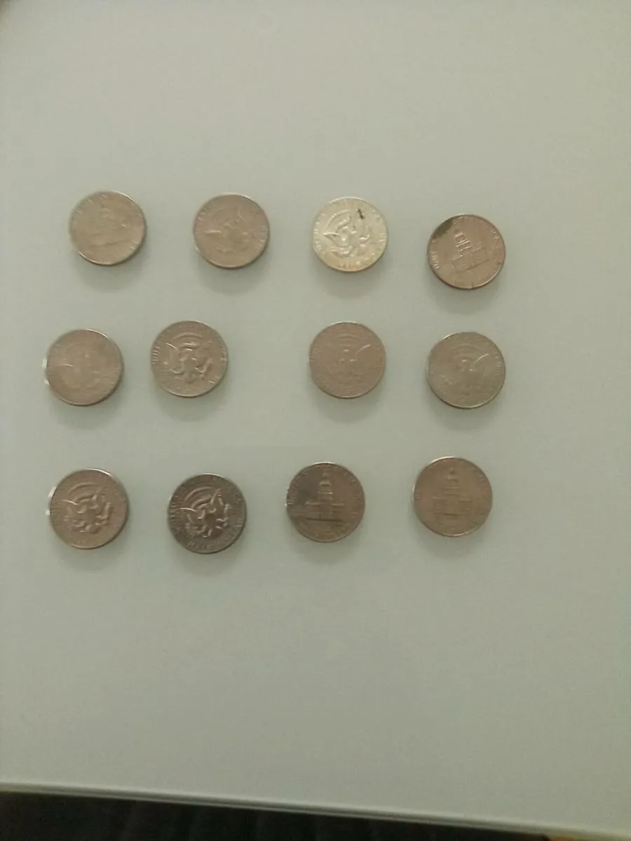 12. AMERICAN.   J.F.K.    HALF. DOLLARS - Image 3