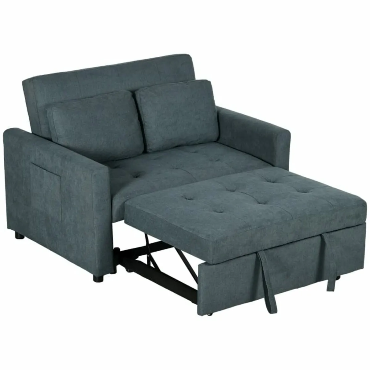 Loveseat Sofa Bed, Convertible Bed Settee with 2 C - Image 1