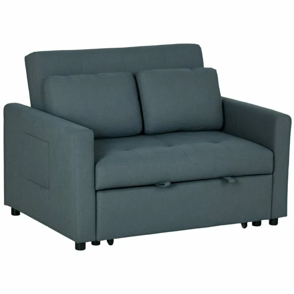 Loveseat Sofa Bed, Convertible Bed Settee with 2 C - Image 2