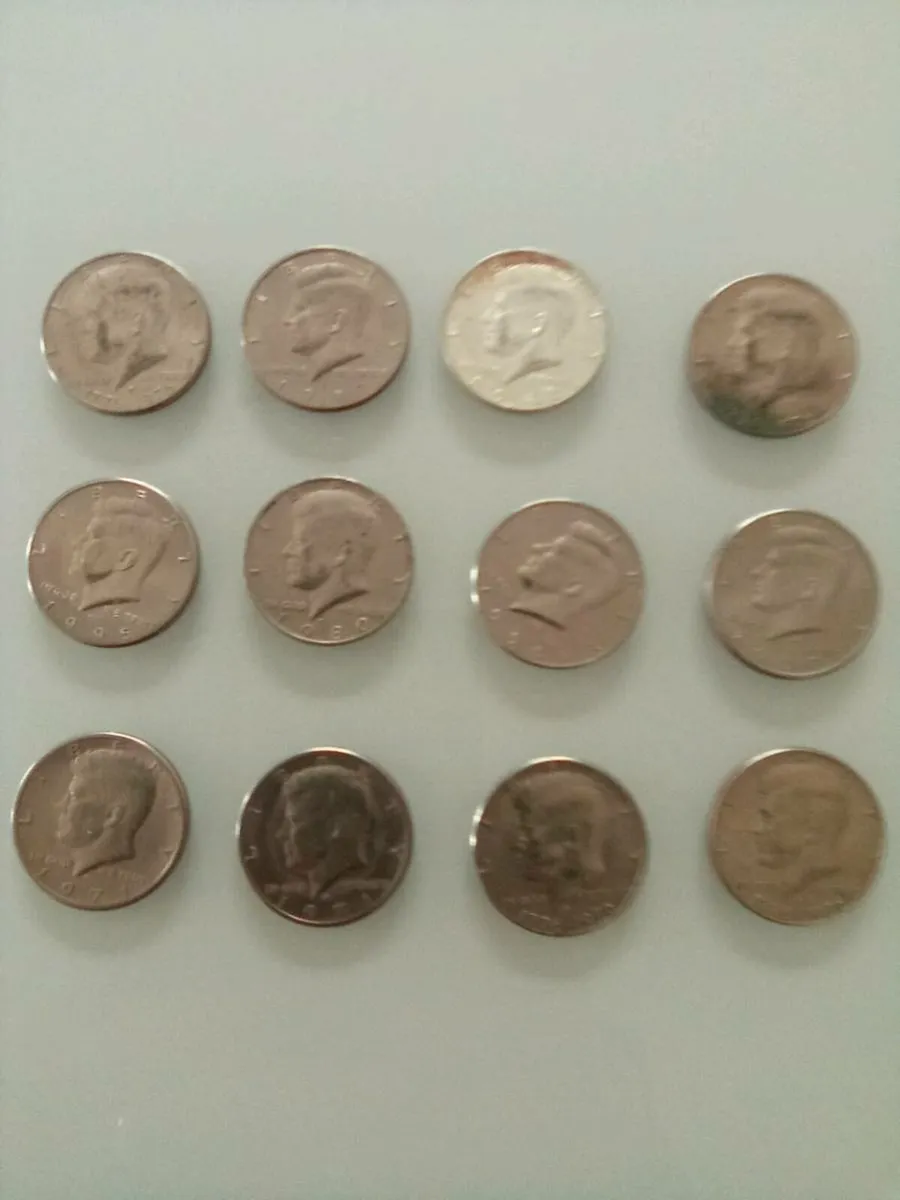 12. AMERICAN.   J.F.K.    HALF. DOLLARS - Image 4