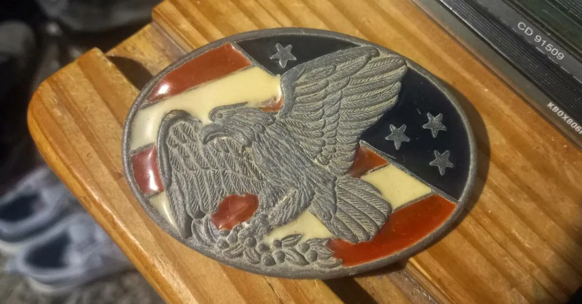 Vintage 1980's American Eagle Belt Buckle - Image 1