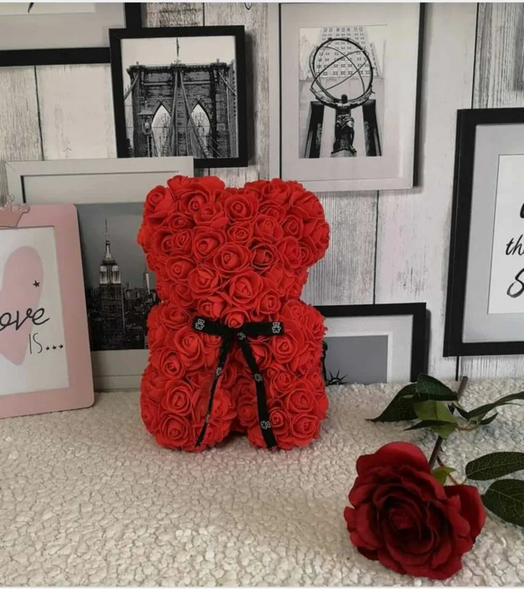 Rose bear 25 cm free packaging - Image 2