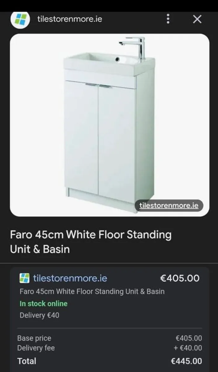 Bathroom Ceramic Basin and Unit - Image 1