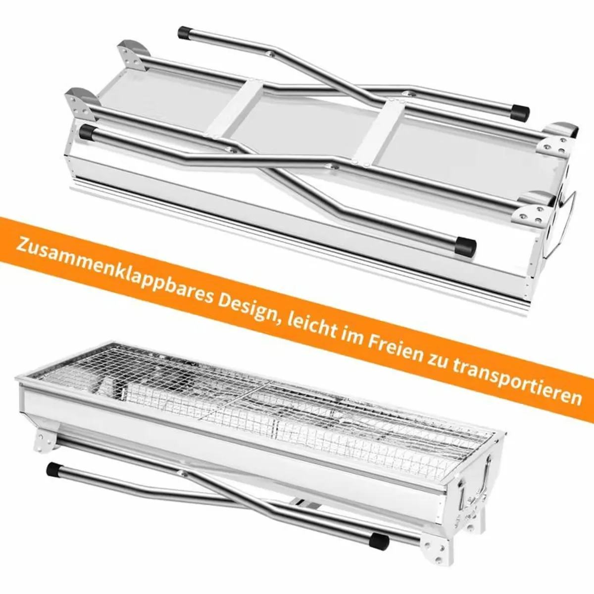 Barbecue Grill Portable Charcoal Stainless Steel - Image 2