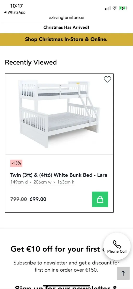 Single bed and mattress - bought new from EZ Livin - Image 1