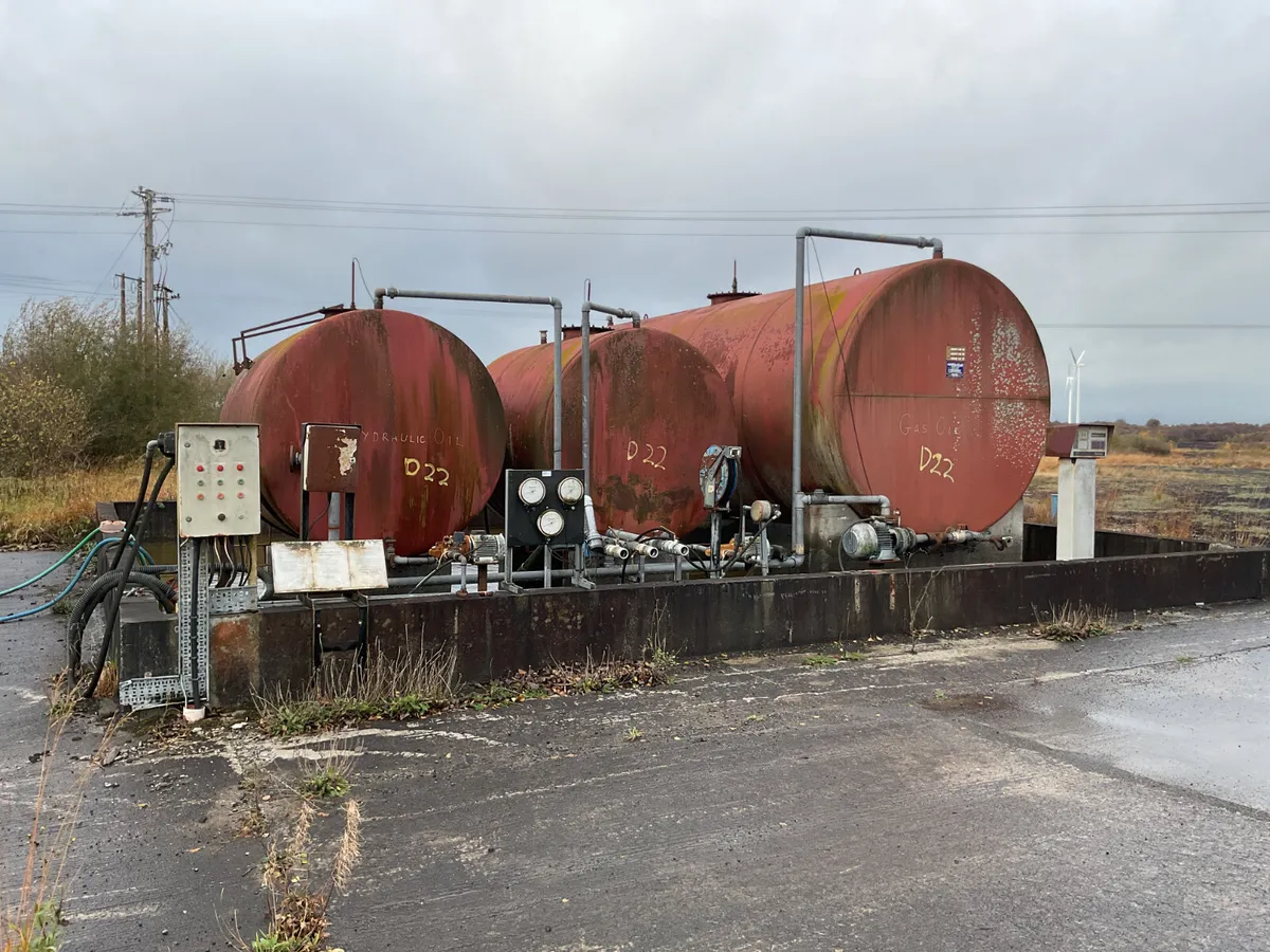 3 x Steel Tanks, Pumps & Meters For Auction - Image 1