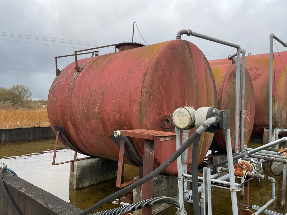 3 x Steel Tanks, Pumps & Meters For Auction - Image 2