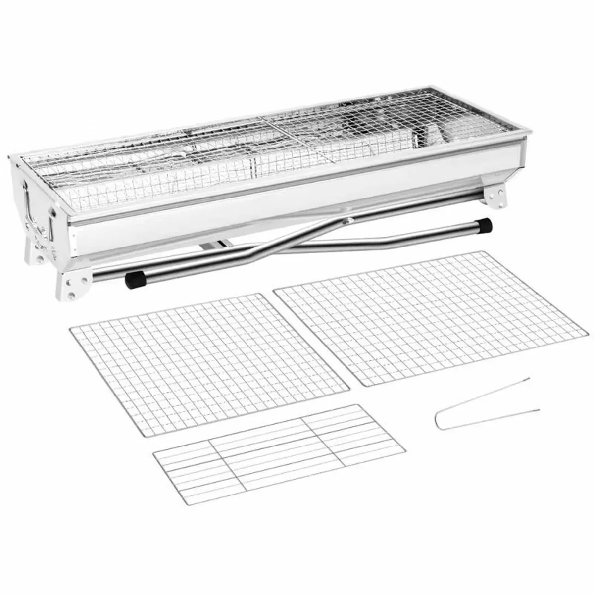 Barbecue Grill Portable Charcoal Stainless Steel - Image 3