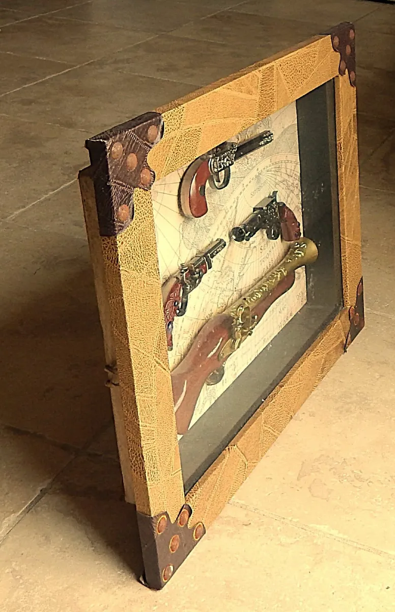 Shadow Box Diorama of Old Weaponry - Image 2