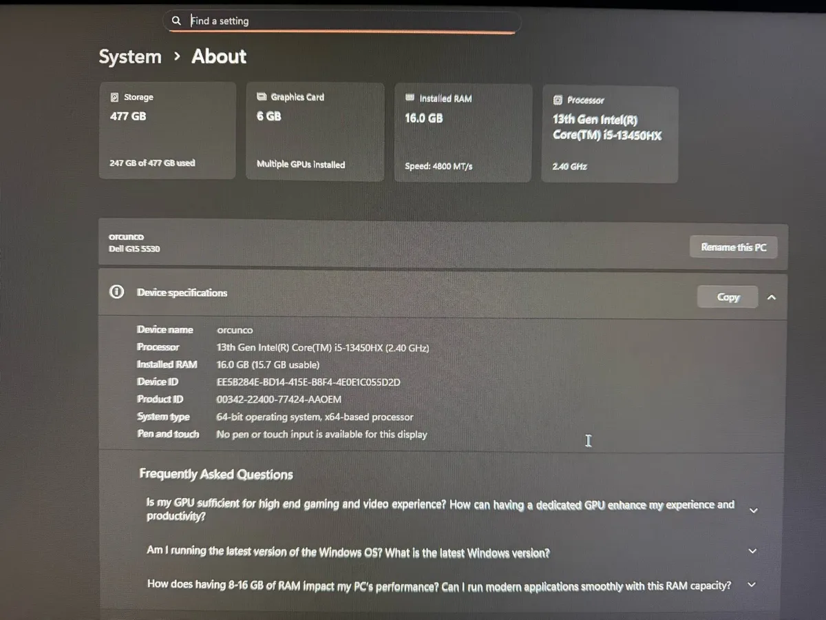 Dell G15 5530 Gaming Laptop - Image 4