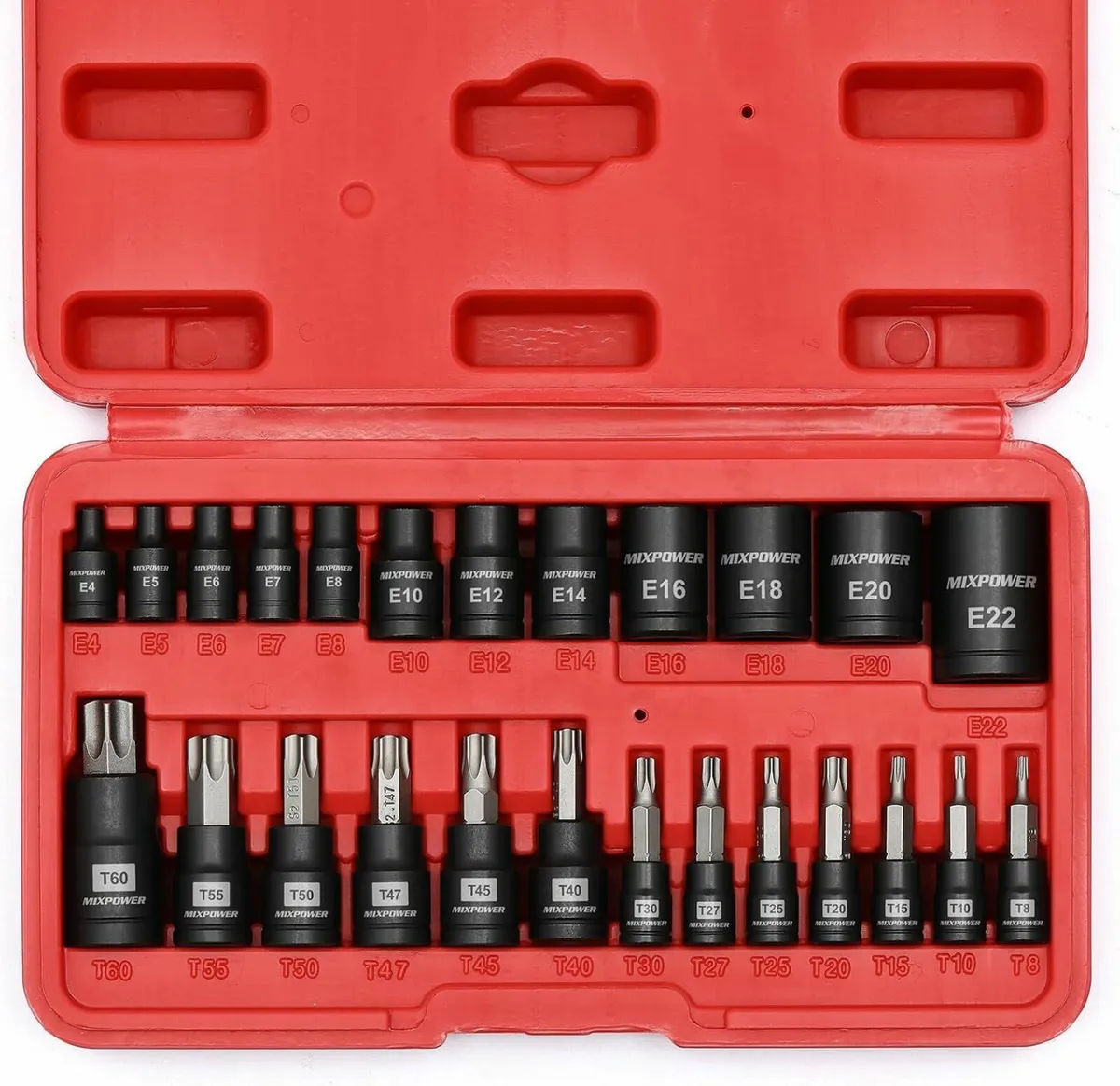 25-Piece Torx Bit and Female External Socket Set, - Image 1