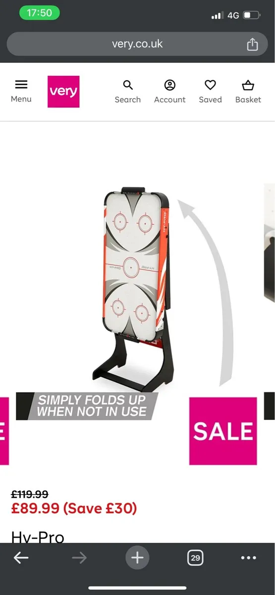 Hy-Pro 4 ft folding air hockey table - Image 2