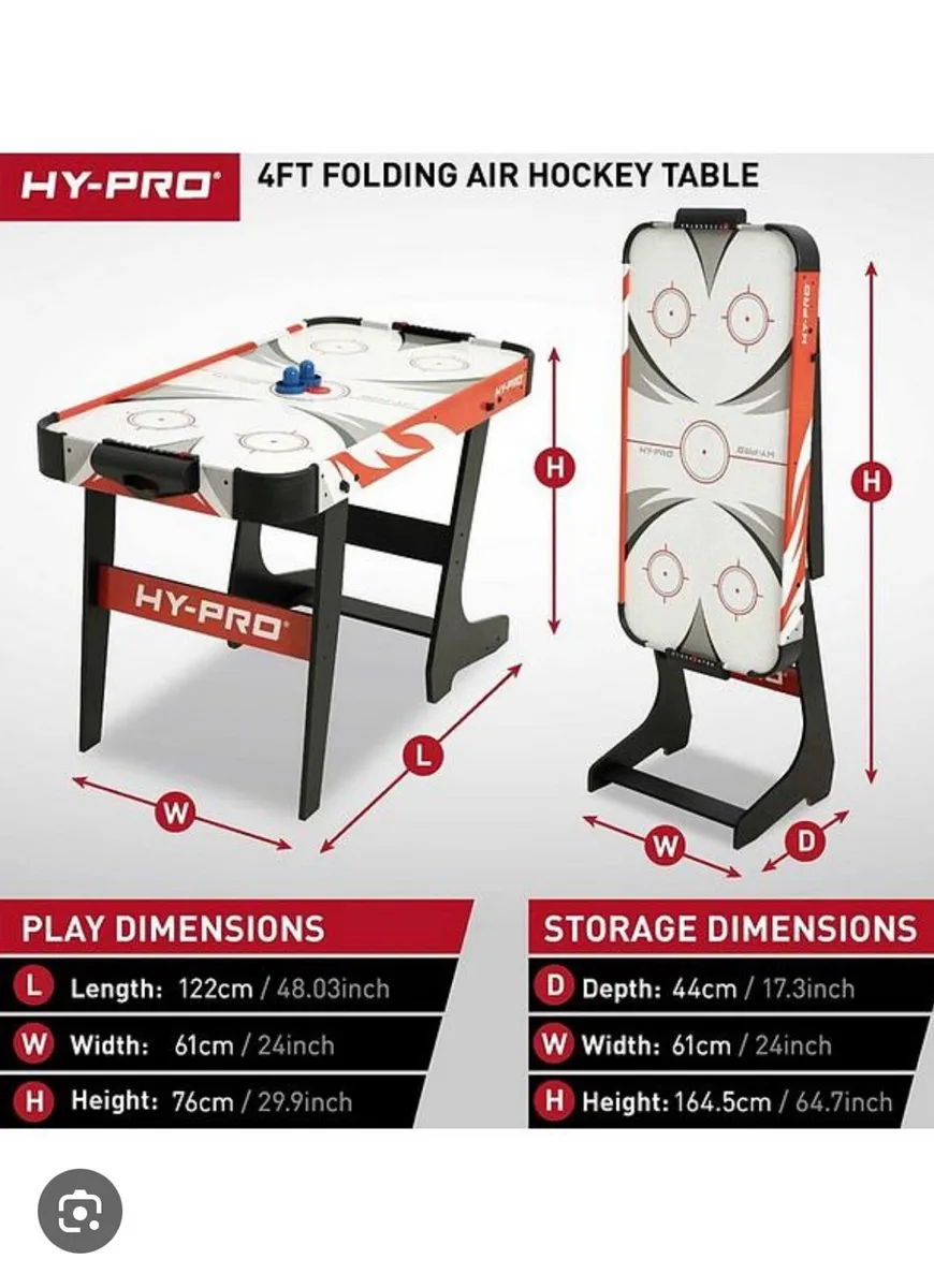Hy-Pro 4 ft folding air hockey table - Image 3