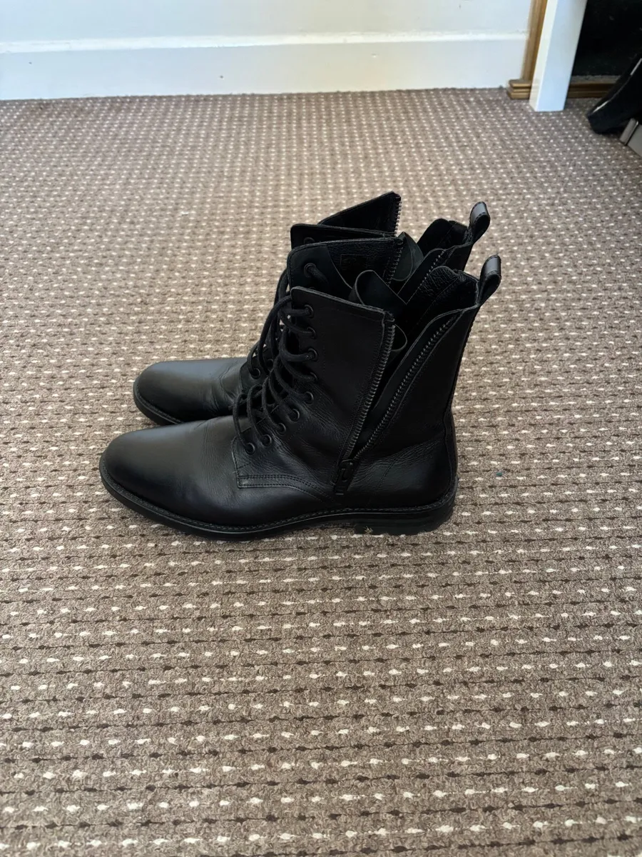 The Kooples Black Leather Boots - Image 1