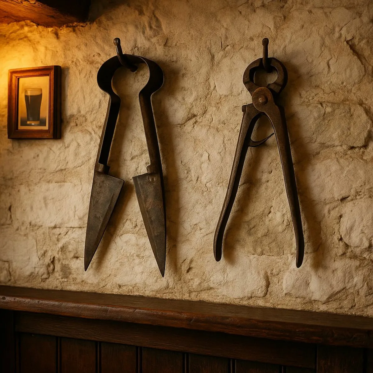 antique vintage tools shears pub cottage farm - Image 1