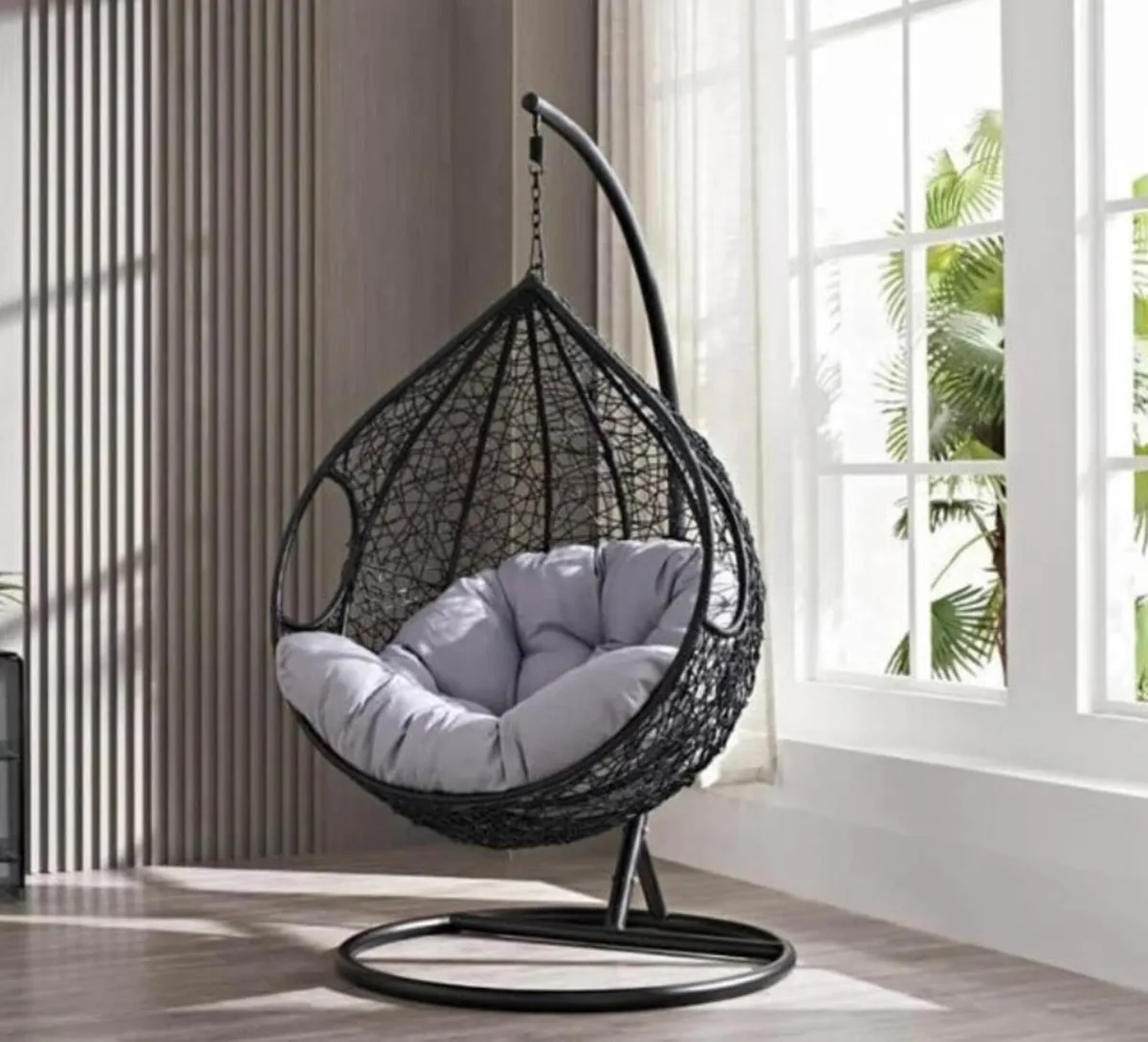 NEW RATTAN HANGING SWING EGG CHAIR - DELIVERY - Image 1