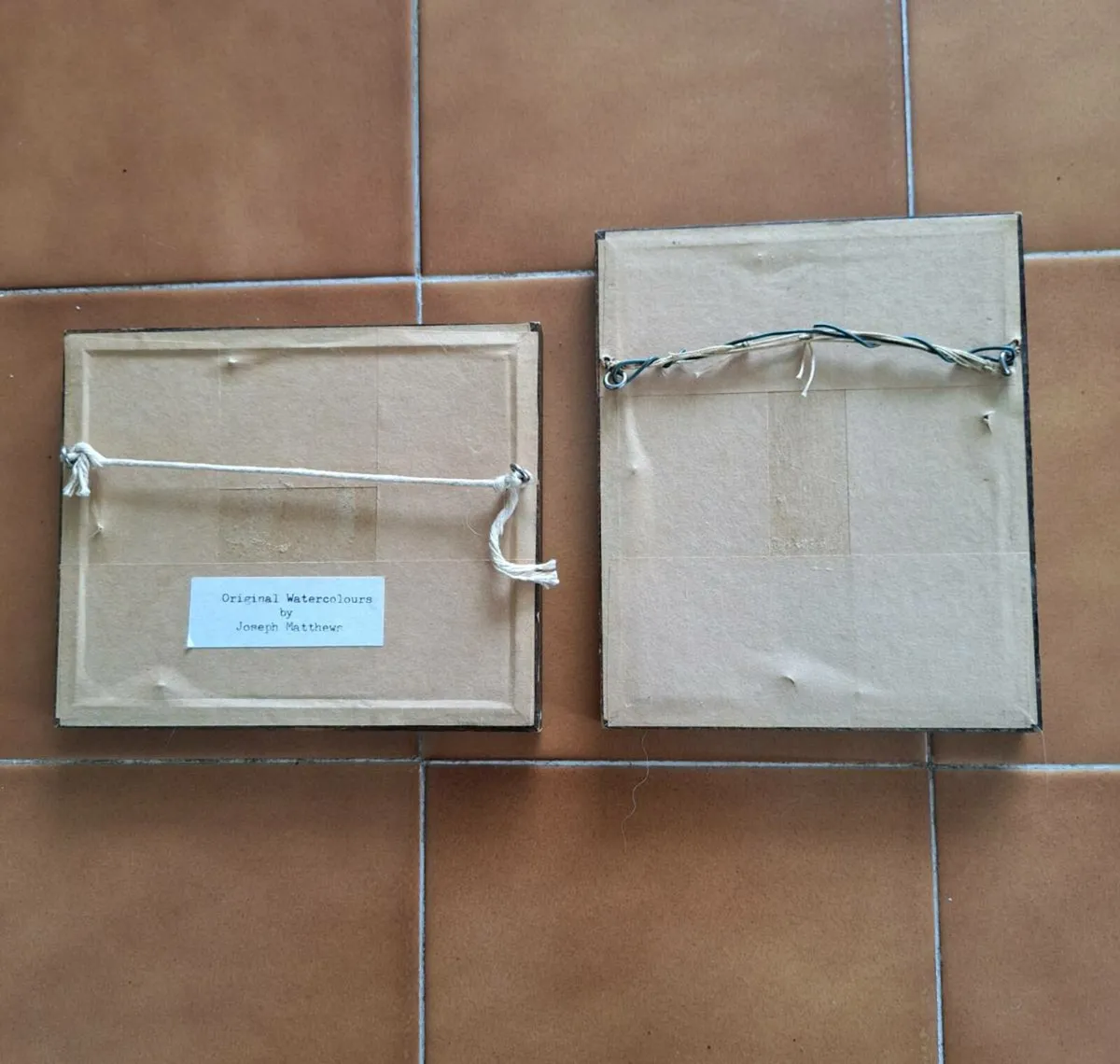 Two original miniature water colours see dimension - Image 2