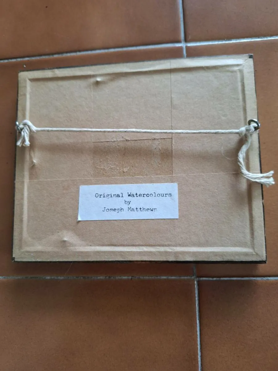 Two original miniature water colours see dimension - Image 3