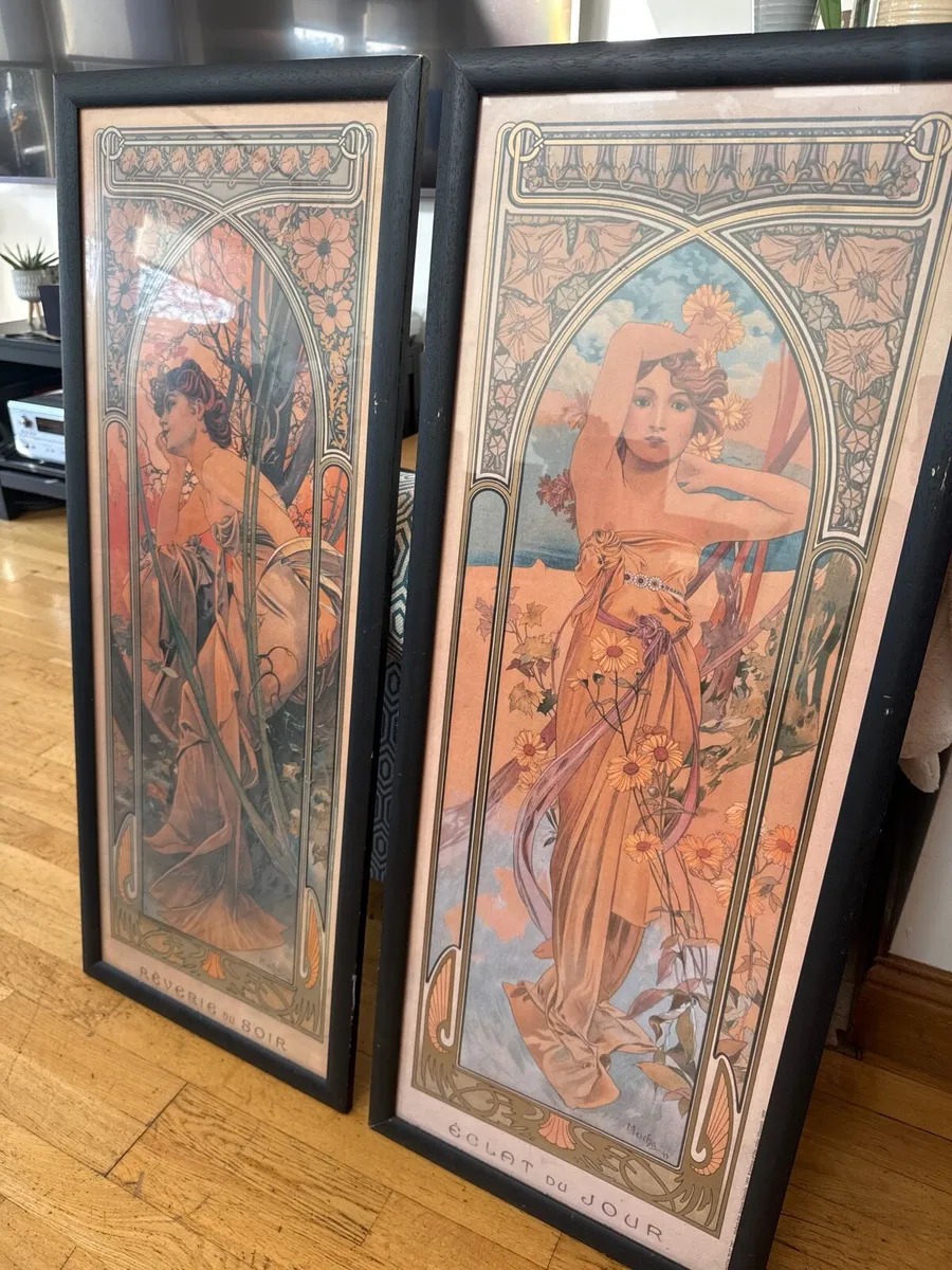Alphonse Mucha Times of the day framed prints - Image 2