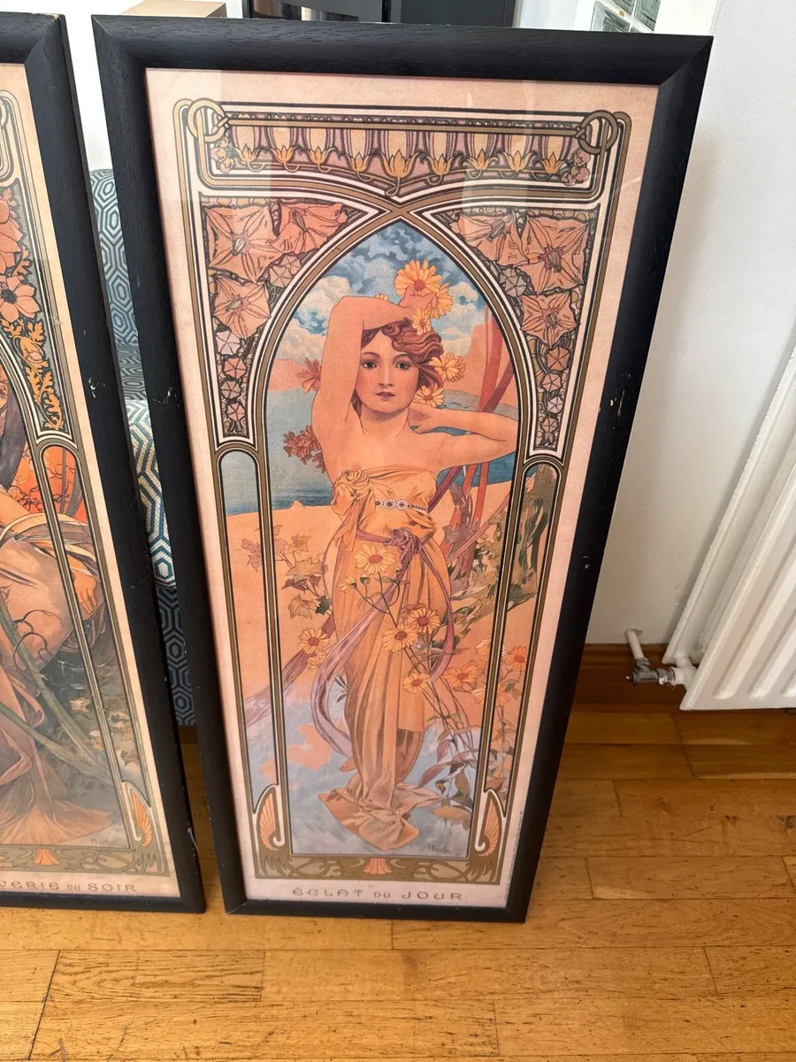 Alphonse Mucha Times of the day framed prints - Image 3