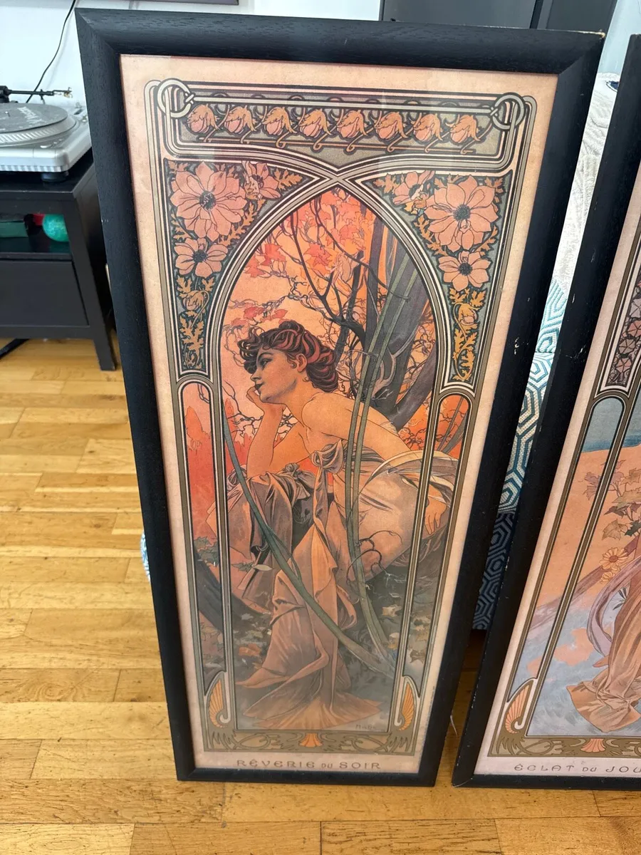 Alphonse Mucha Times of the day framed prints - Image 4