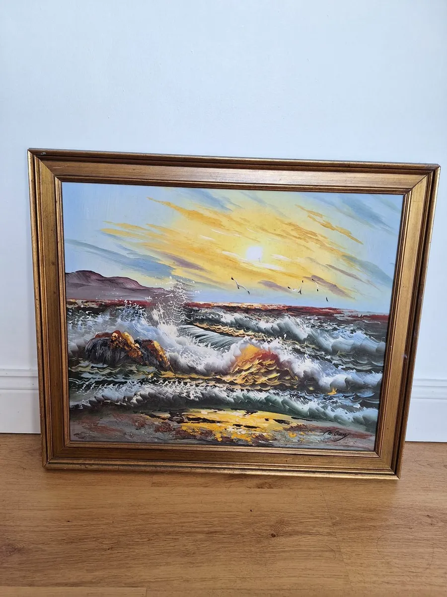 Seascape framed painting - Image 1