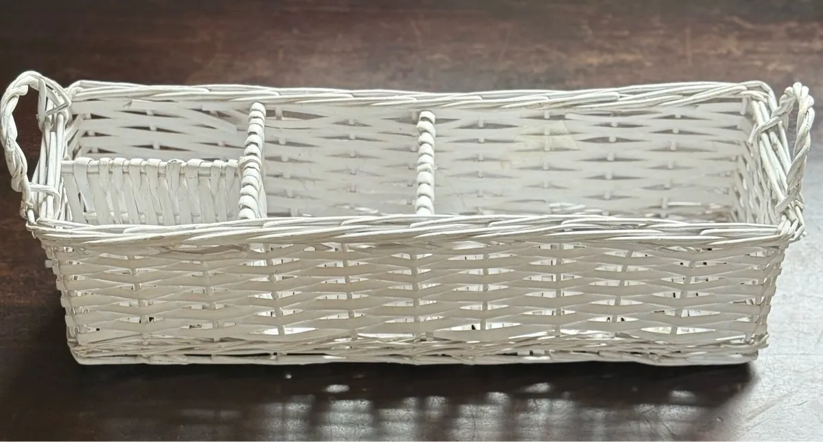 White Wicker Basket - Image 2