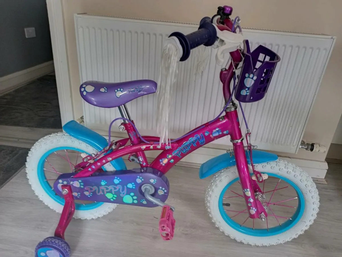 Kids puppy bike size 14 inch wheels. - Image 1