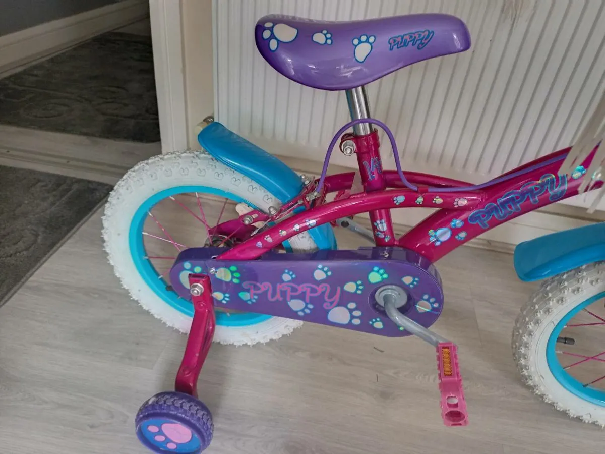 Kids puppy bike size 14 inch wheels. - Image 3