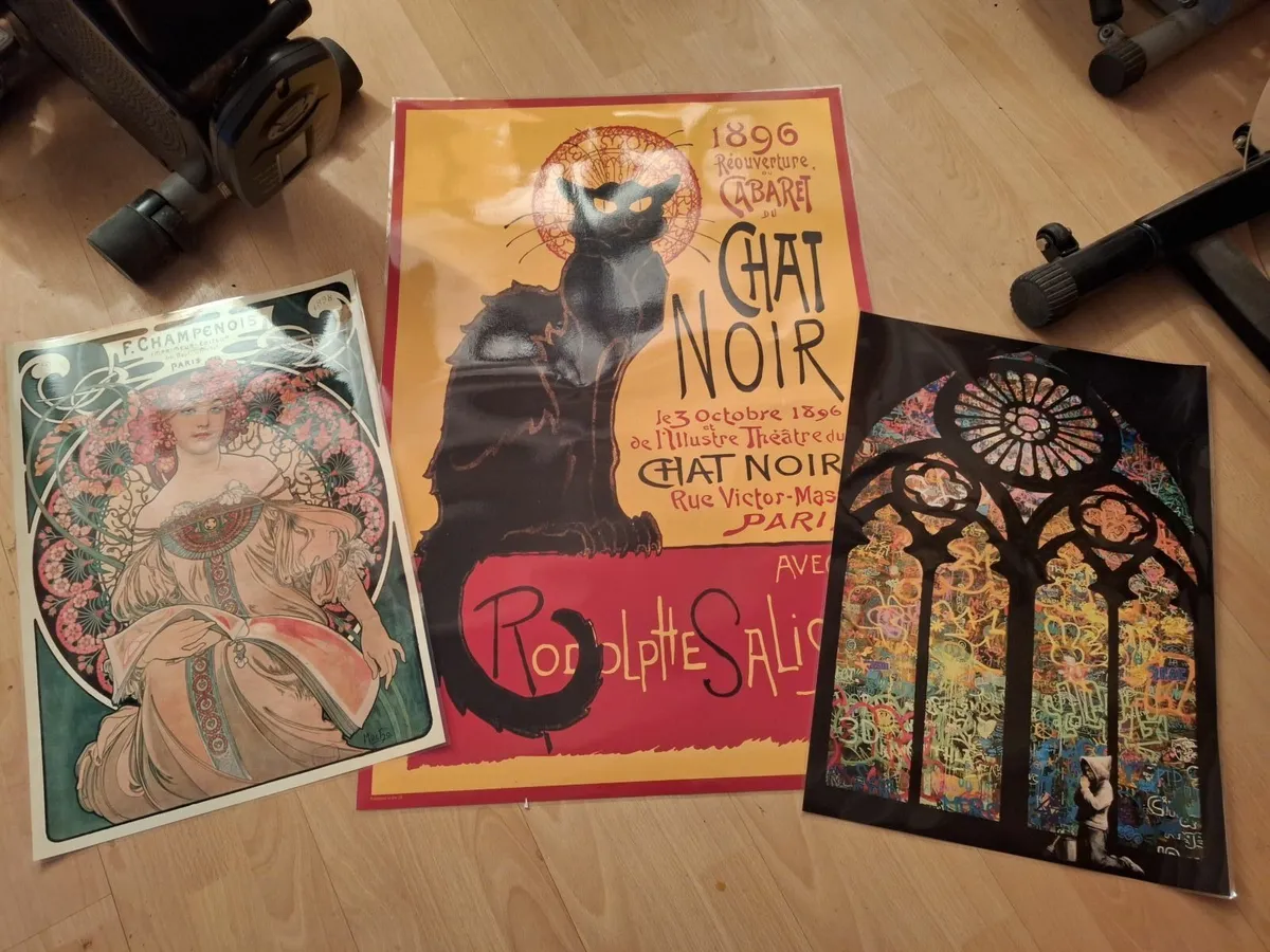 3 x laminated posters