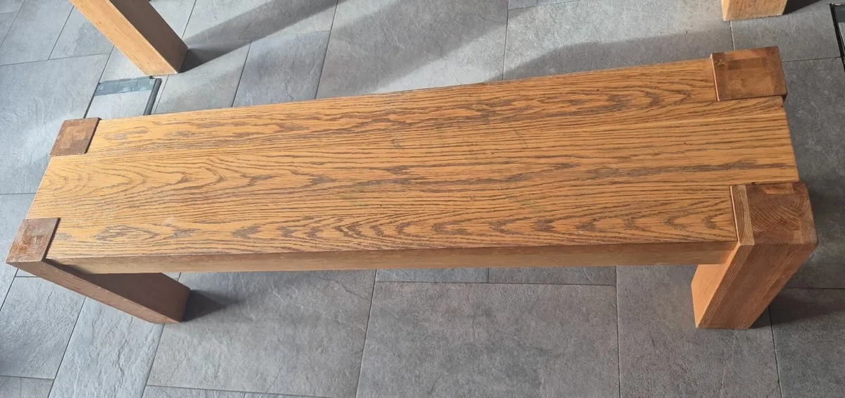 Dining table benches x 2 - Image 1