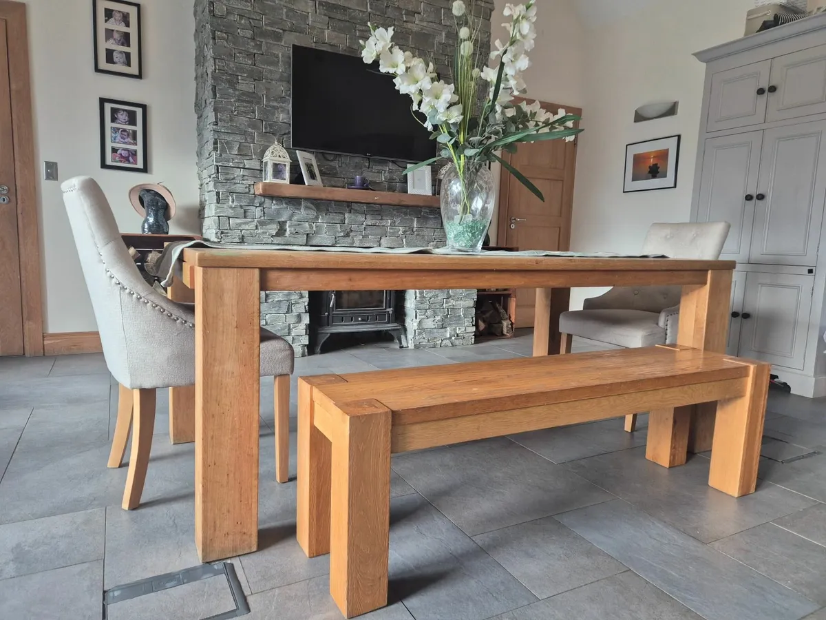 Dining table benches x 2 - Image 2