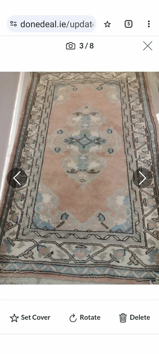 Heavy 100% wool rug handmade - Image 4