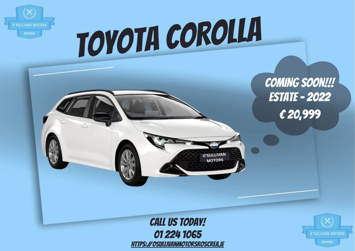 TOYOTA COROLLA/2022/IRISH CAR/HYBRID/COMING SOON!! - Image 1