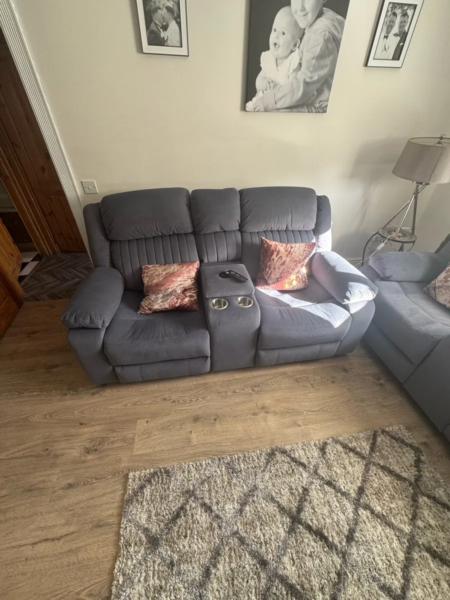 2 Double Seaters recliner with Charging port - Image 1