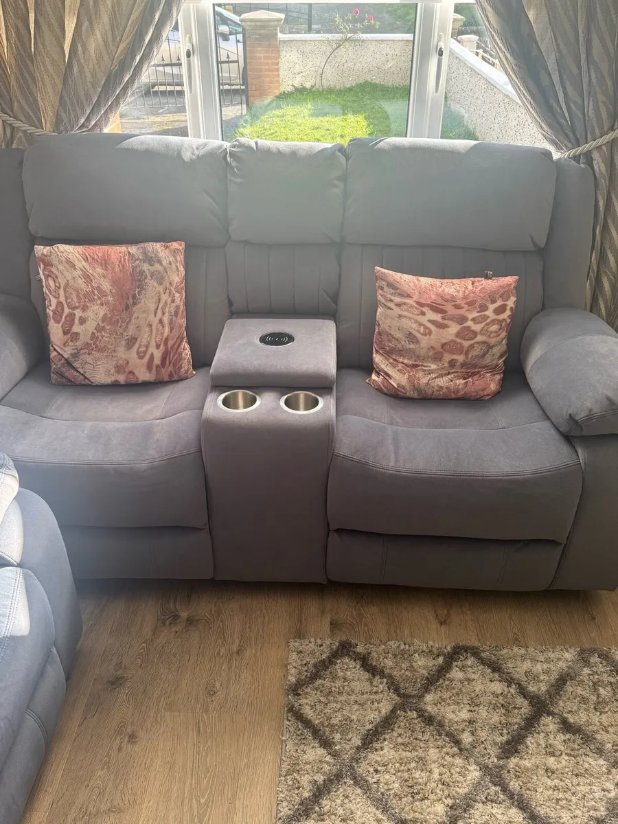 2 Double Seaters recliner with Charging port - Image 2