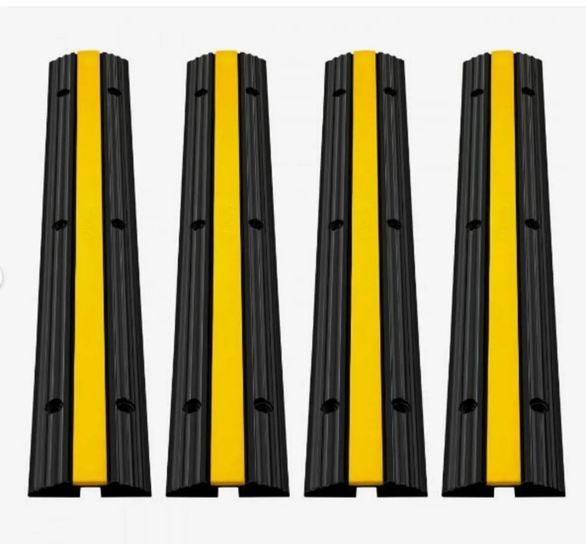 4 Pack of 1-Channel Rubber Cable Protector - Image 1