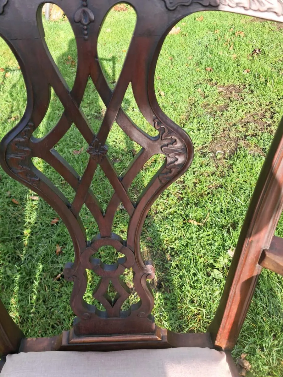 8 Thomas Chippendale chairs - Image 4