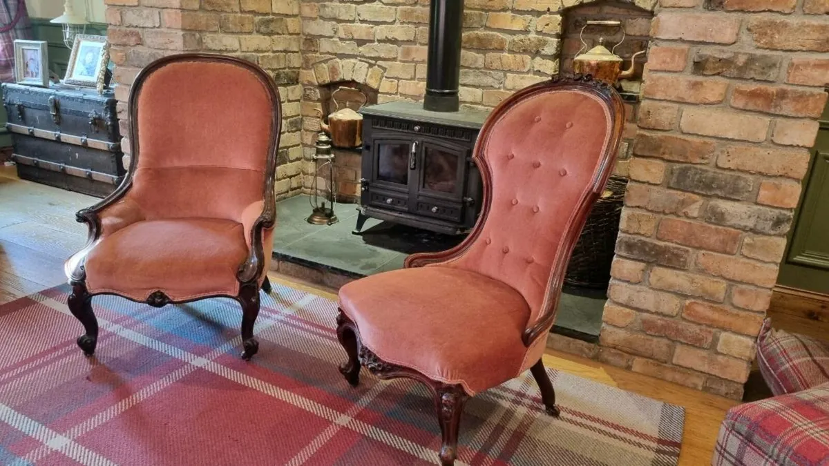 Antique Chairs, matching pair - Image 1