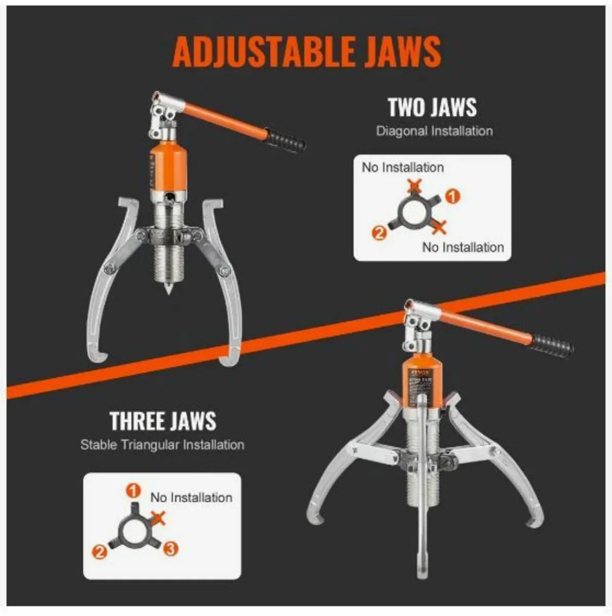Hydraulic Gear Puller, 15 Ton Max Capacity Wheel - Image 1