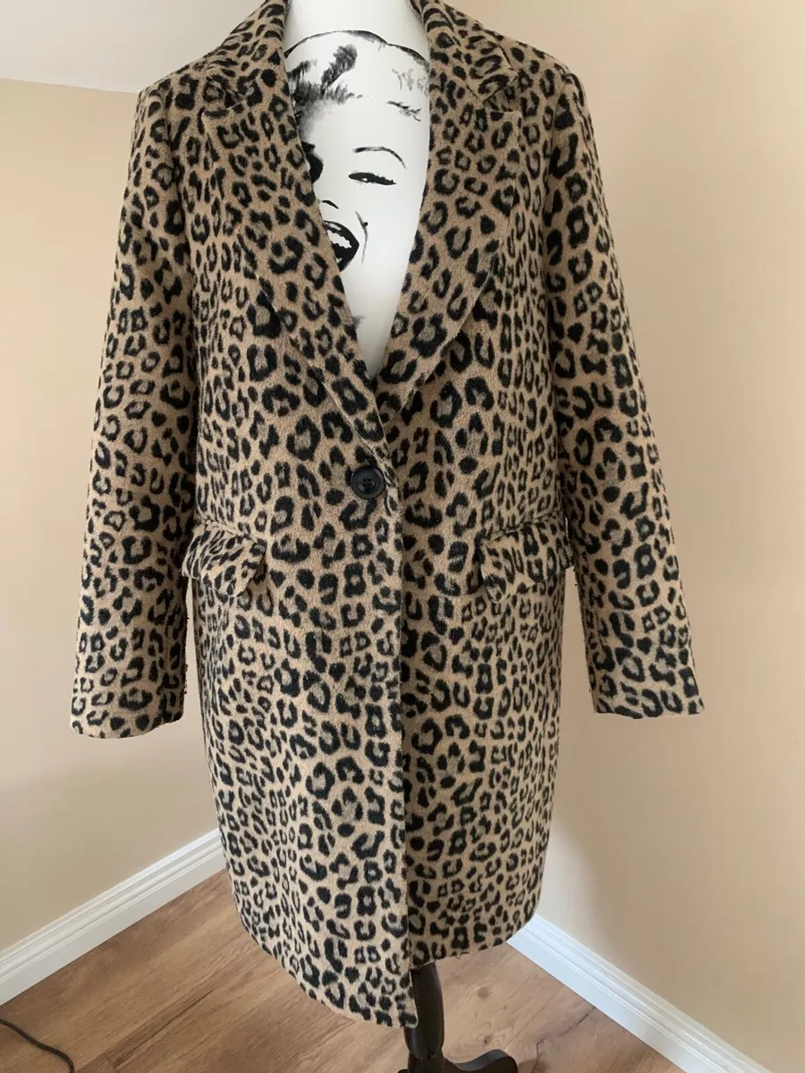 Ladies Leopard Print Coat - Image 1