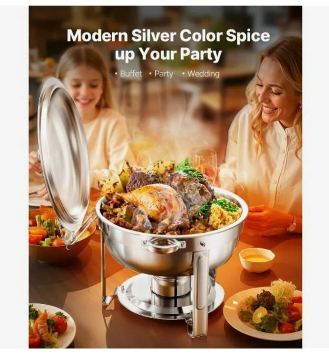 Chafing Dish Buffet Set, 5 Qt 4 Pack - Image 3