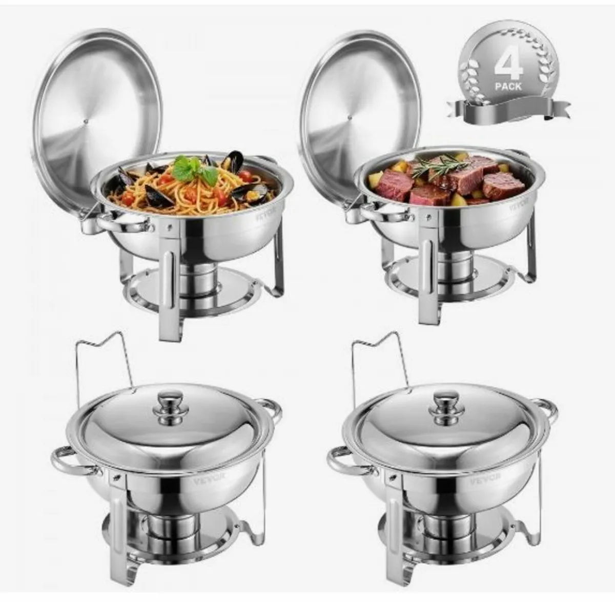 Chafing Dish Buffet Set, 5 Qt 4 Pack - Image 4