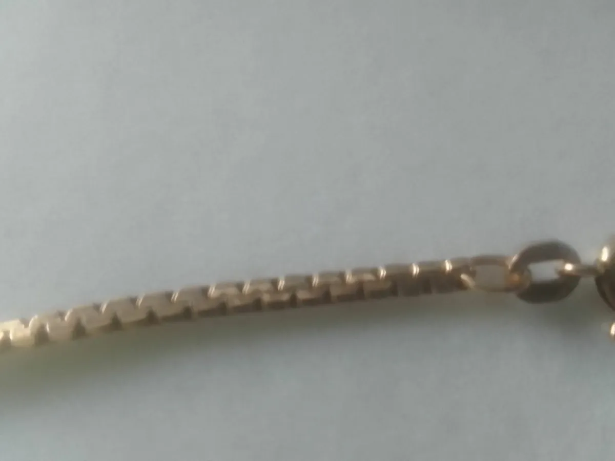 Victorian solid 9ct rose gold heavy box chain 18" - Image 3