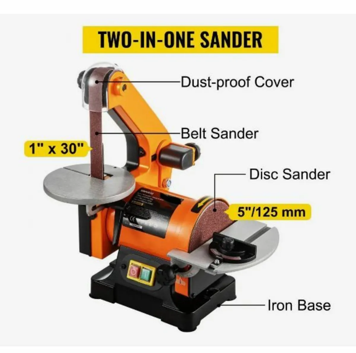 Electric Belt Grinder Sander 300W - Image 2