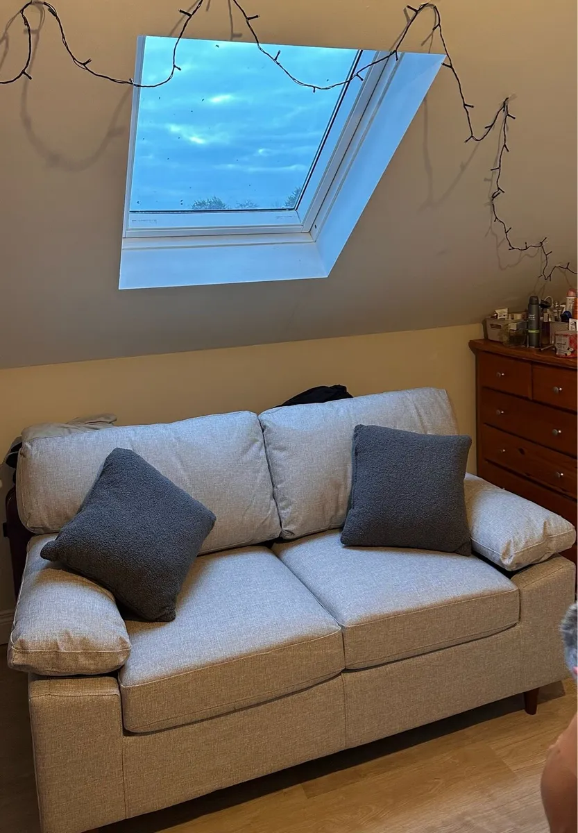 Sofa GEDVED 2-seater light grey - Image 2