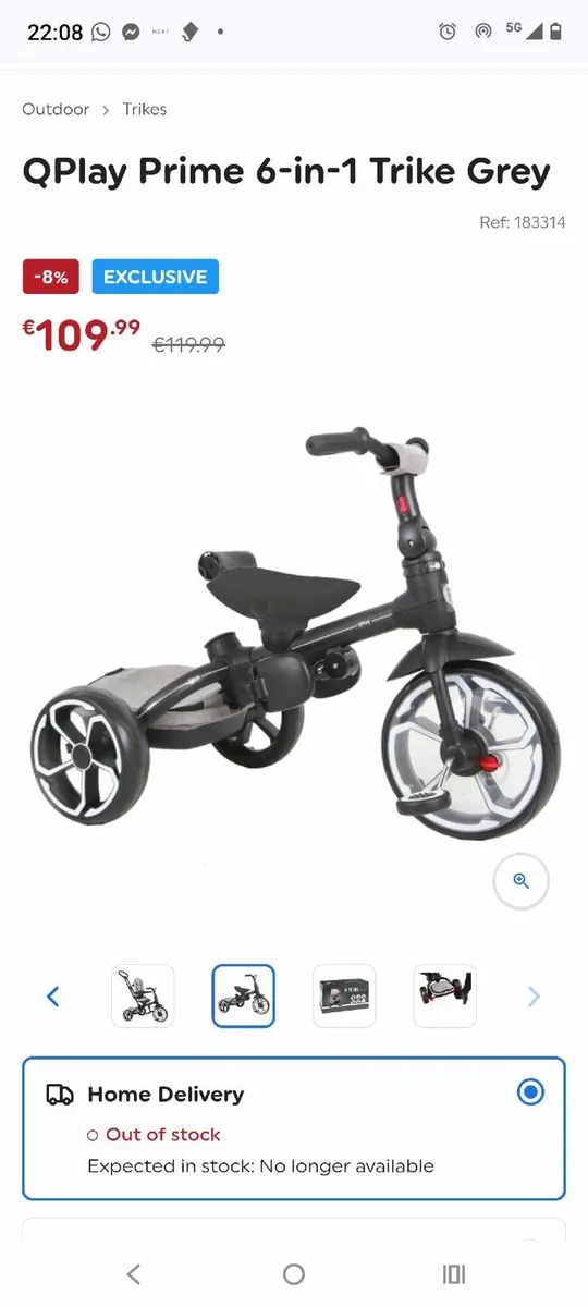 Q Play Prime 6 in 1 Trike - Image 4